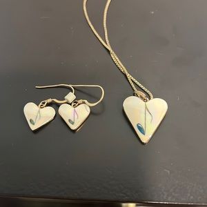 Music note earrings a necklace set